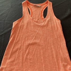 Trina Turk orange white strip tank